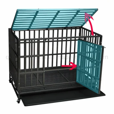 Einfach zusammenzubauende Hundekäfig-Zwingerbox aus Stahl für mittelgroße und kleine Hunde